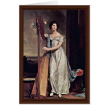 Portrait d'Eliza Ridgely (Madame With The Harp) Carte De Vœux
