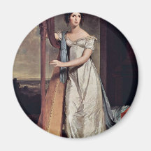 Portrait d'Eliza Ridgely (Madame With The Harp) Aimant