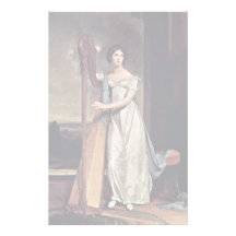 Portrait d'Eliza Ridgely (Madame With The Harp) Papier À Lettre Personnalisable