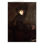 Portrait d'une femme dans le noir par monsieur Joh Carte De Vœux