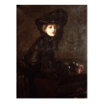 Portrait d'une femme dans le noir par monsieur Joh Cartes Postales