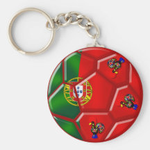 Portugiesischer Flaggenfußbalball für T-Shirts DAS Schlüsselband