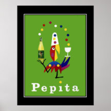 Poster vintage de boissons de Pepita