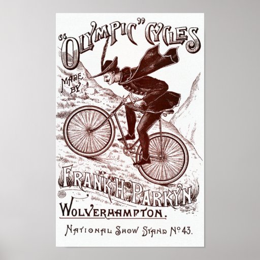 Poster vintage olympique de cycles