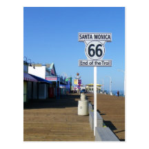Postkarte Santa Monica Weg-66!