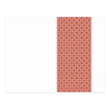 Postkarte Weinachten Schneeflocken rot