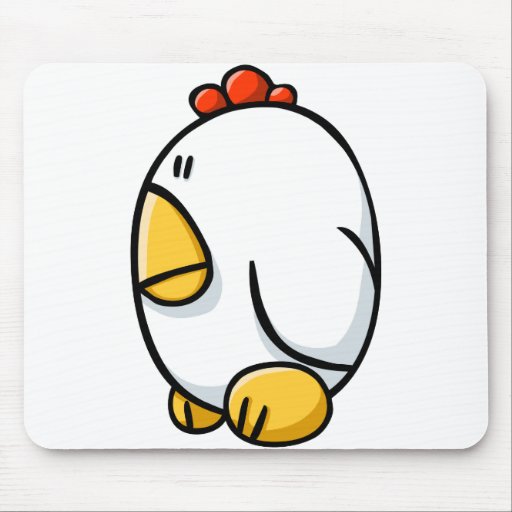 Poulet de bande dessinée tapis de souris