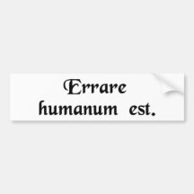 Pour errer est humain adhésifs pour voiture
