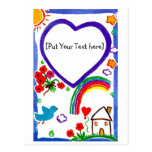 Pour ma maman - l'art par des enfants customisent cartes postales