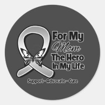 Pour mon héros ma maman - cancer du cerveau adhésif rond