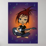 Poussin de guitare poster