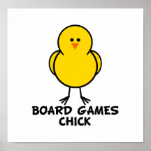 Poussin de jeux de société affiche