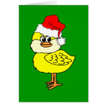 Poussin de Noël Carte De Vœux