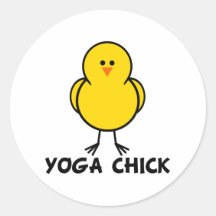 Poussin de yoga autocollant