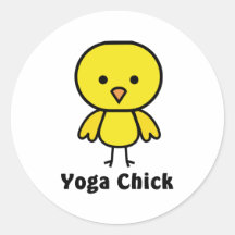 Poussin de yoga autocollants