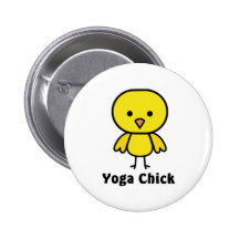 Poussin de yoga badge avec épingle