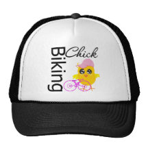 Poussin faisant du vélo casquettes