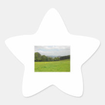 Pré vert. Paysage de campagne. Coutume Adhésifs