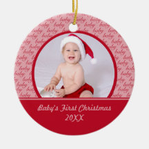 Premier ornement de Noël du bébé rouge