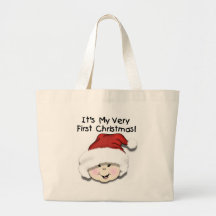 Premier sac fourre-tout à Noël de bébé asiatique