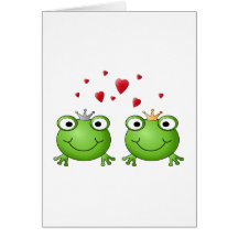 Prince de grenouille et princesse de grenouille, a cartes