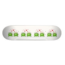 Prince de grenouille et princesse de grenouille, a plateaux de planche à roulettes