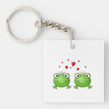 Prince de grenouille et princesse de grenouille, a porte-clés
