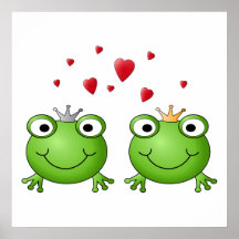 Prince de grenouille et princesse de grenouille, a posters
