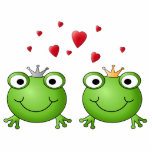 Prince de grenouille et princesse de grenouille, a photo sculptures