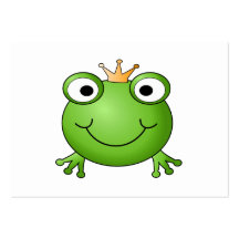 Prince de grenouille. Grenouille heureuse Modèle De Carte De Visite
