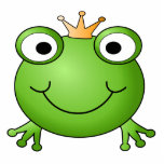 Prince de grenouille. Grenouille heureuse Photo En Relief