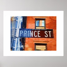 Prince plaque de rue NYC Posters