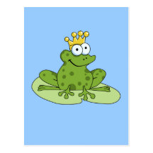 Prince Postcard de grenouille Cartes Postales