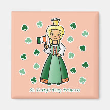 Princesse de jour de St Patty Aimant Pour Réfrigérateur