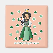 Princesse de jour de St Patty Aimant Pour Réfrigérateur