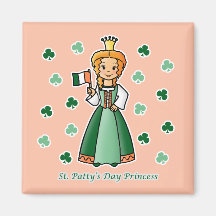 Princesse de jour de St Patty Magnets Pour Réfrigérateur