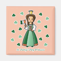 Princesse de jour de St Patty Magnets Pour Réfrigérateur