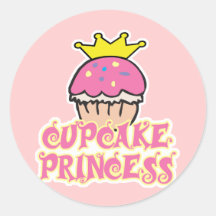 Princesse de petit gâteau autocollants