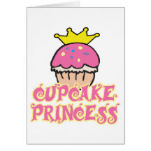 Princesse de petit gâteau carte de vœux