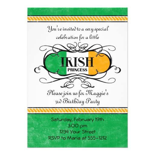 Princesse irlandaise Party Invitation