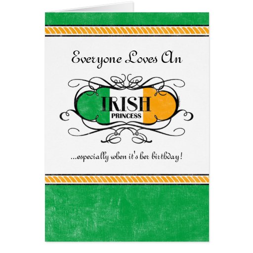 Princesse irlandaise Personalized Card Cartes