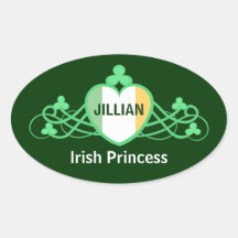 Princesse irlandaise Sticker du jour de St Patrick Adhésif