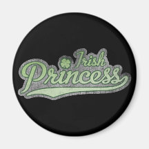 Princesse irlandaise verte chanceuse aimants
