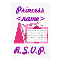 Princesse Pink/carte rose du chapeau R.S.V.P. Bristol