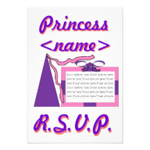 Princesse Pink/première fête d'anniversaire chapea Invitations