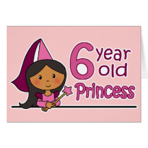 Prinzessin Age 6 Grußkarte