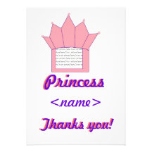 Prinzessin Crown Second Birthday Party danken Ihne Ankündigungskarte