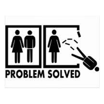 Problem gelöst - Mann Postkarte