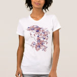 Profil patriotique de beauté américaine de KRW T-shirts