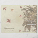 Programme de mariage de chêne de Brown Prospectus Customisé